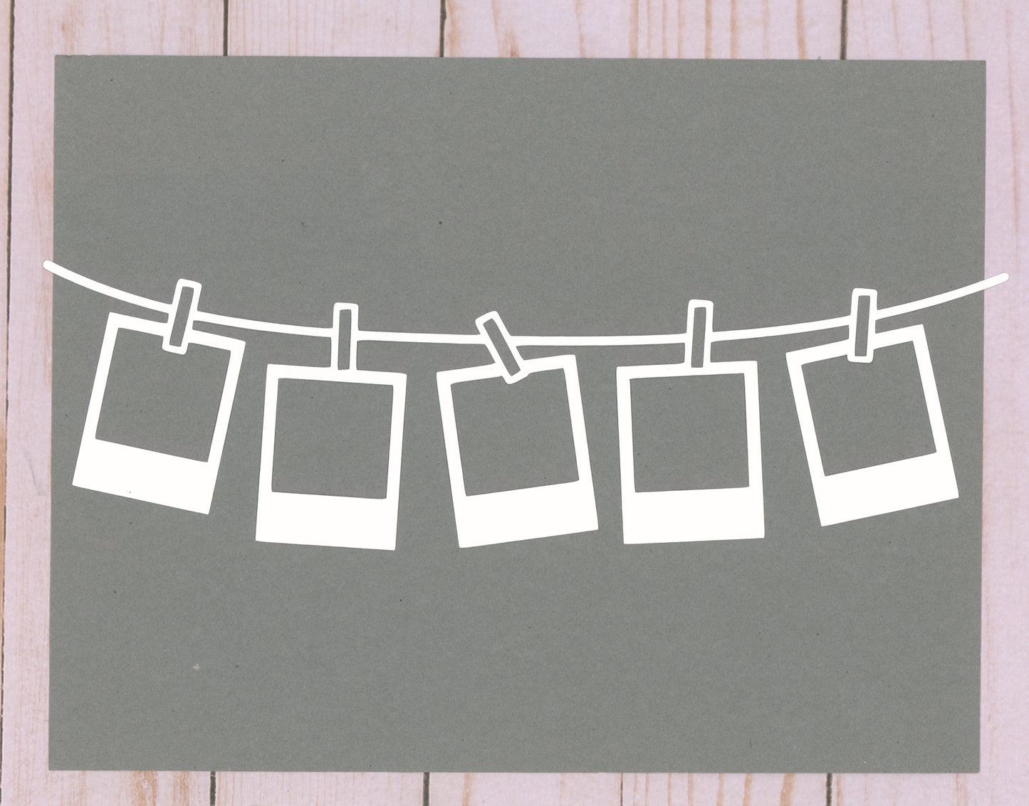Polaroid Frame Border Cardstock Cut