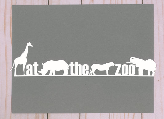 "At the Zoo" Cardstock Cut