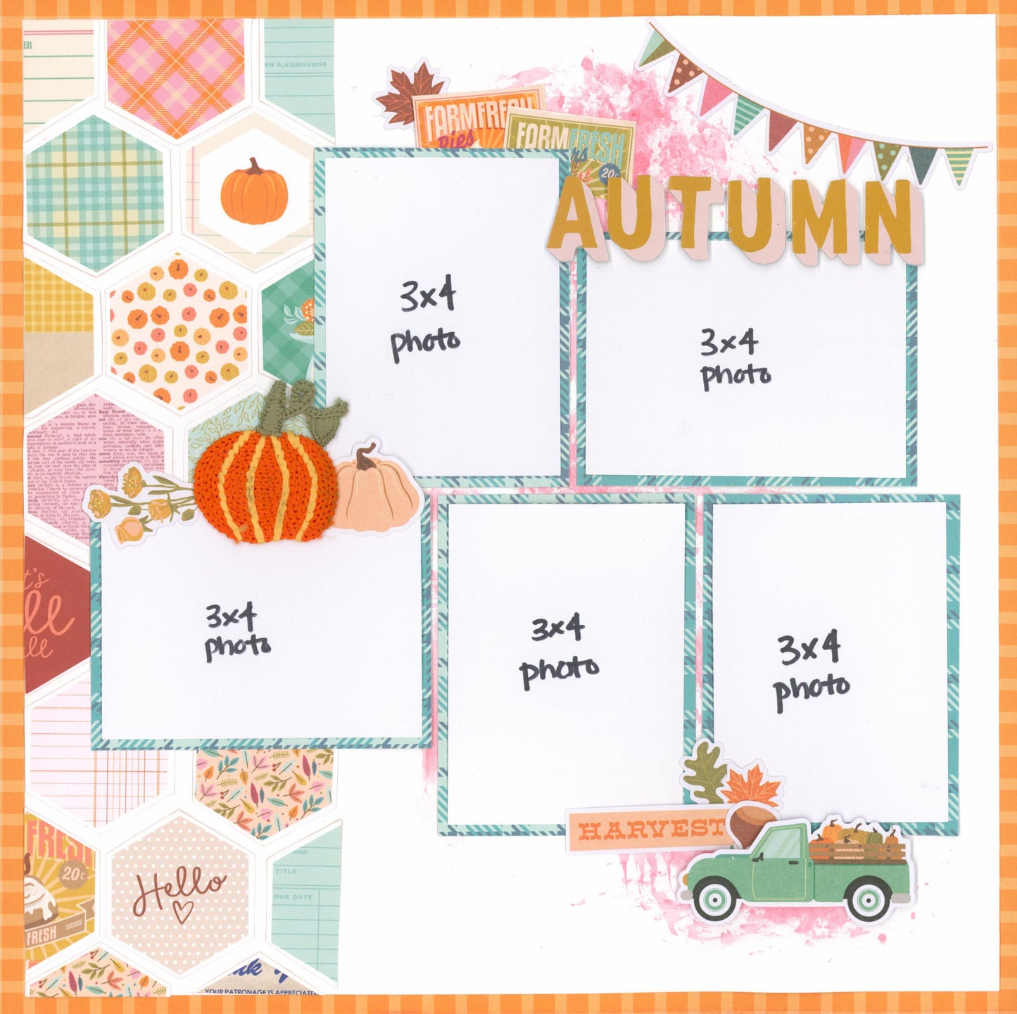"Harvest Plaid" Page Kit by Meridy Twilling