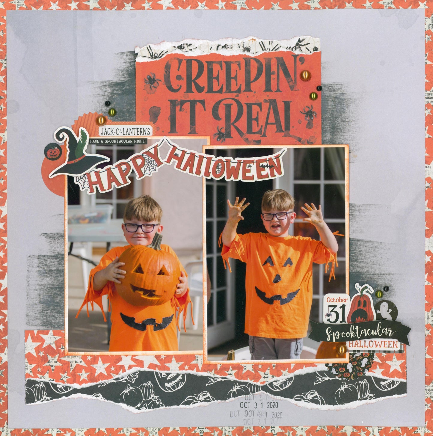 "Jack O Lantern" Mini Page Kit by Meridy Twilling