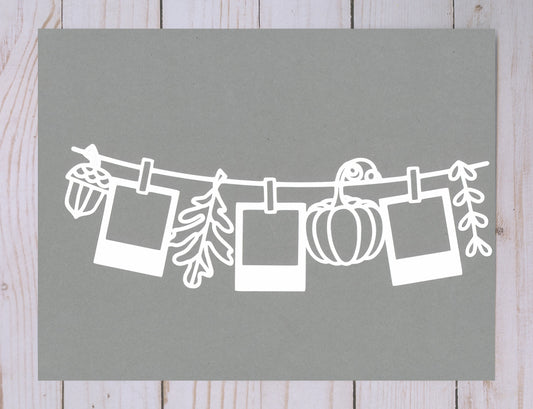“Fall Photo Banner” Cardstock Cut