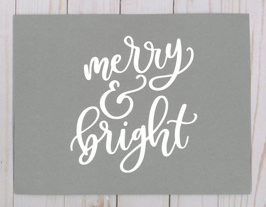 "Merry & Bright” Cardstock Cut
