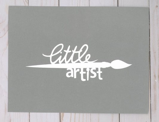 "Little Artist" Cardstock Cut