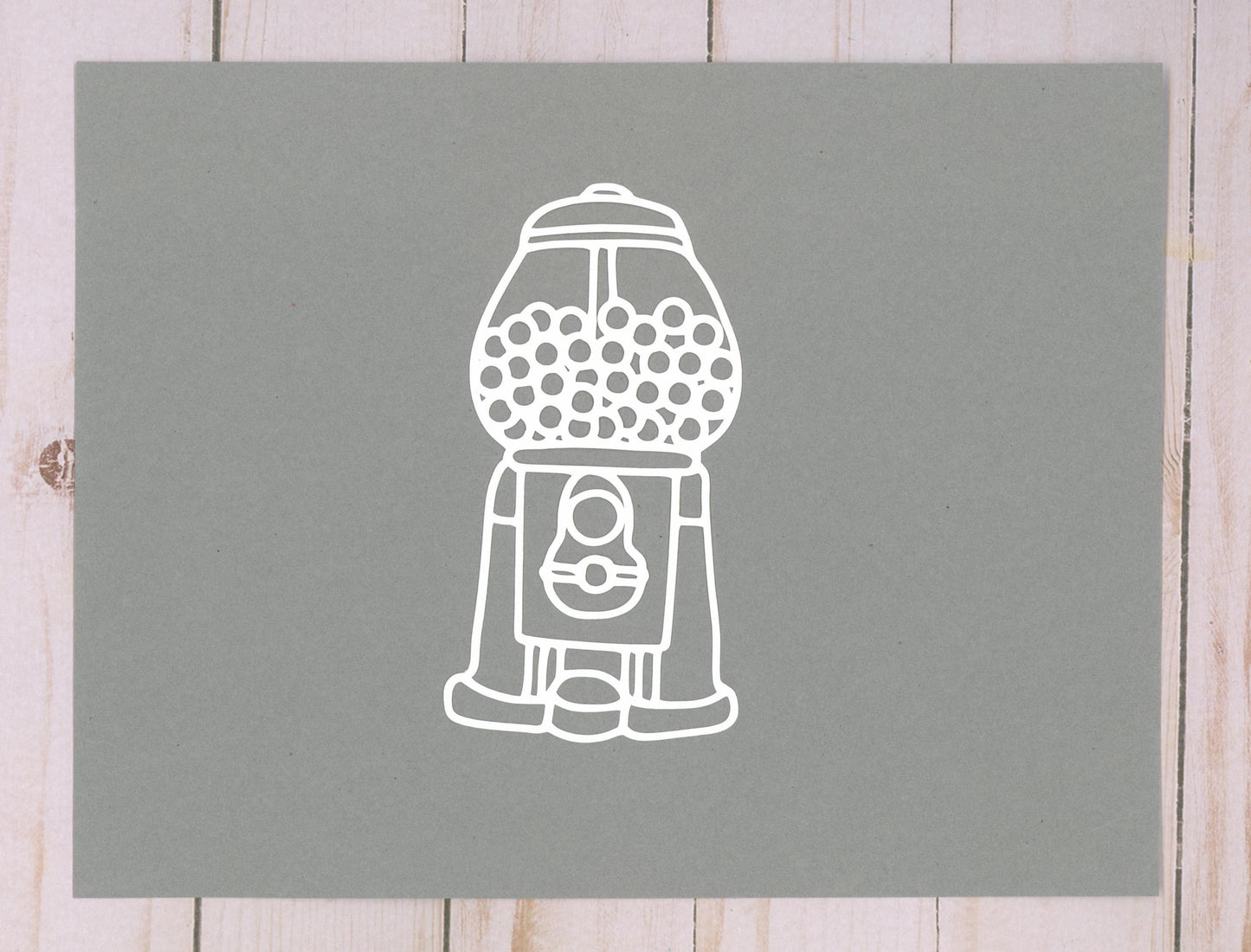 Gumball Machine Cardstock Cut
