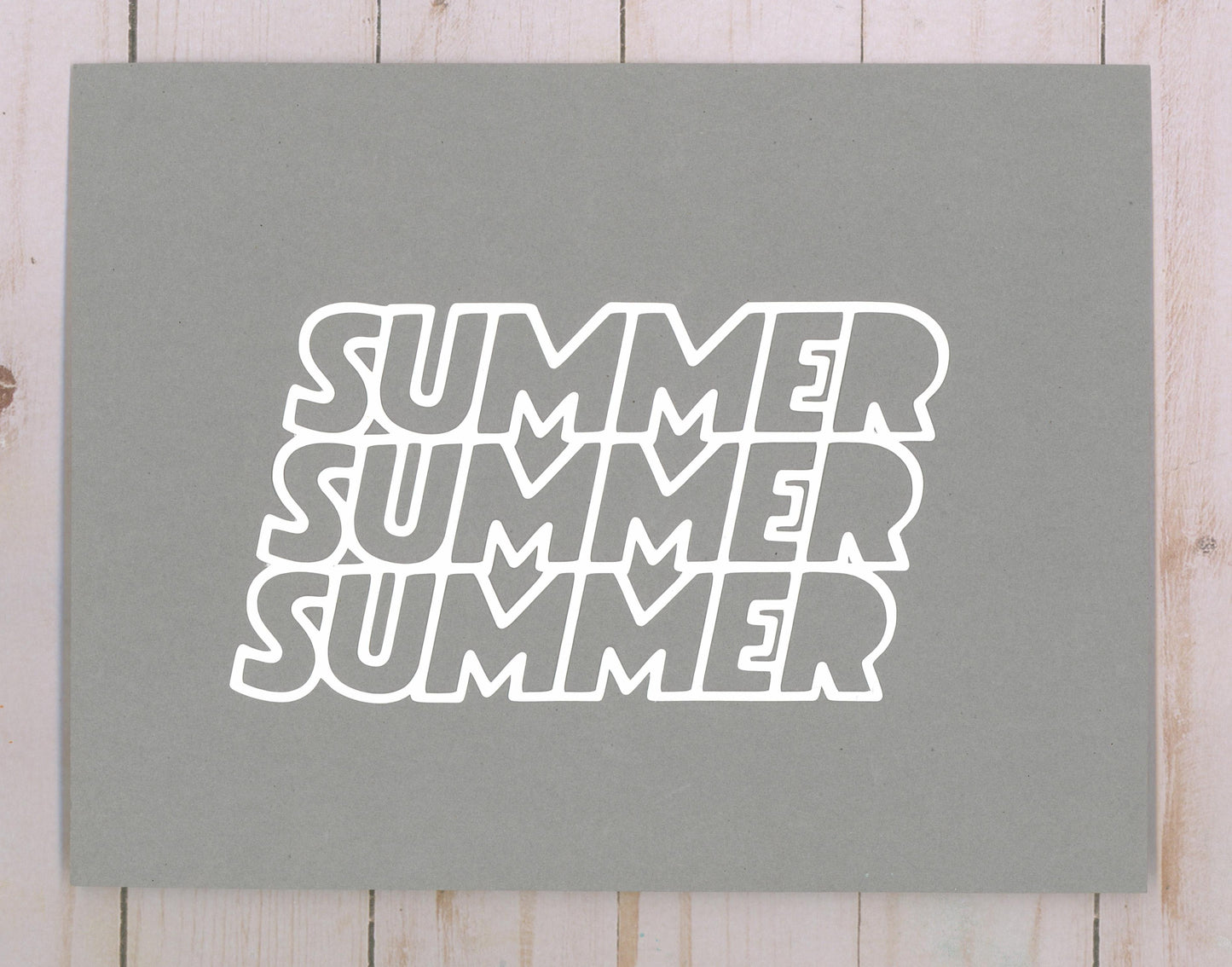 "Summer, Summer, Summer" Cardstock Cut