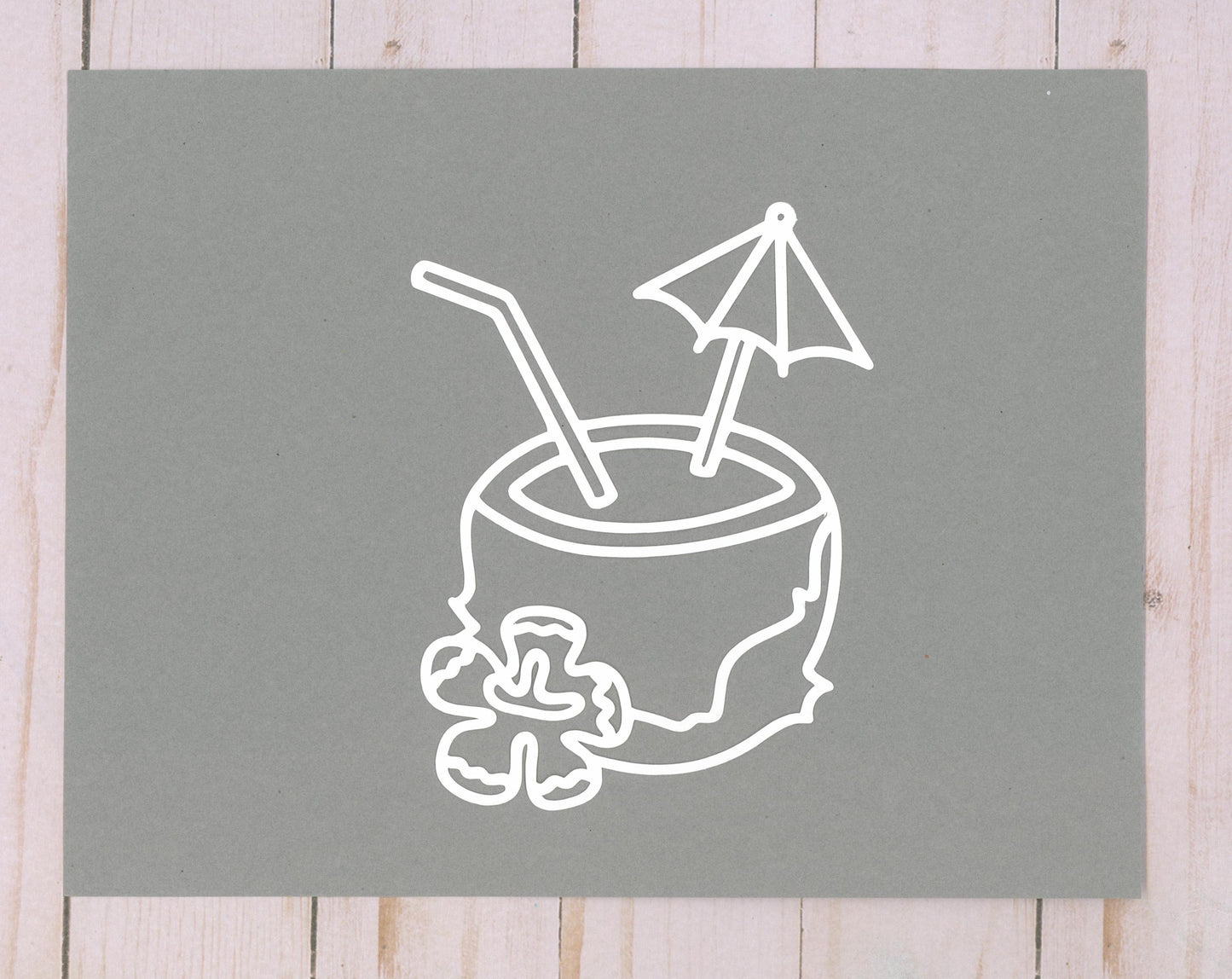Coconut Drink Cardstock Cut