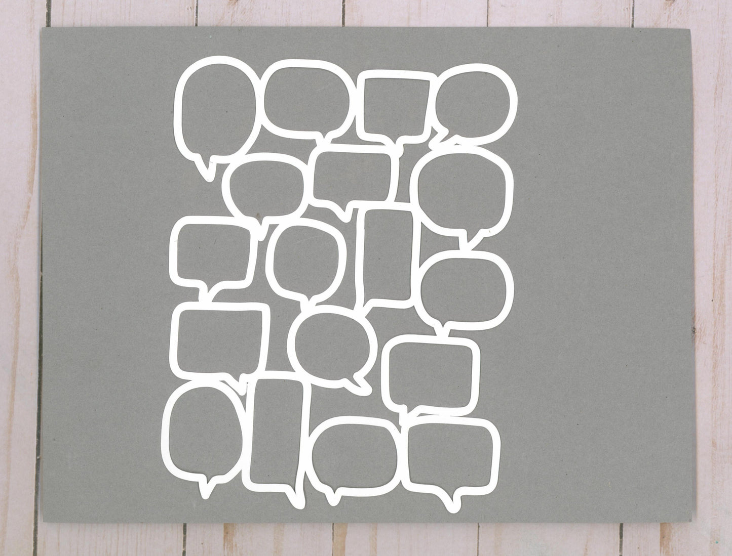 Speech Bubbles Cardstock Cut