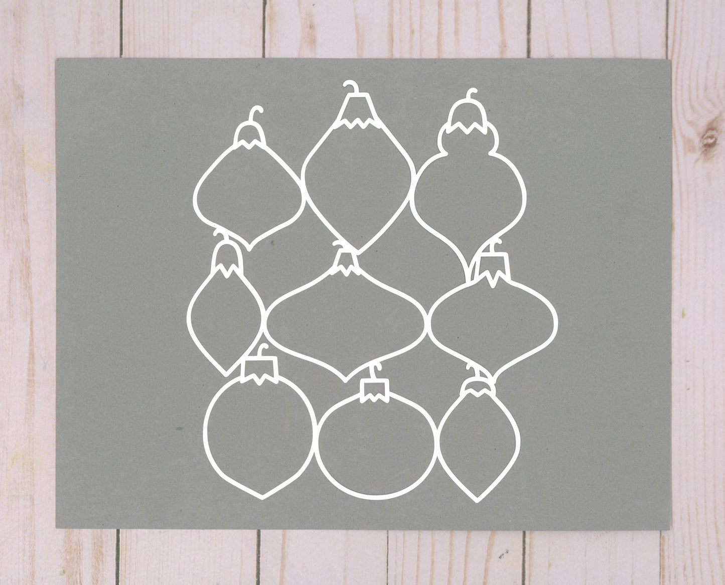 "Ornaments" Cardstock Cut