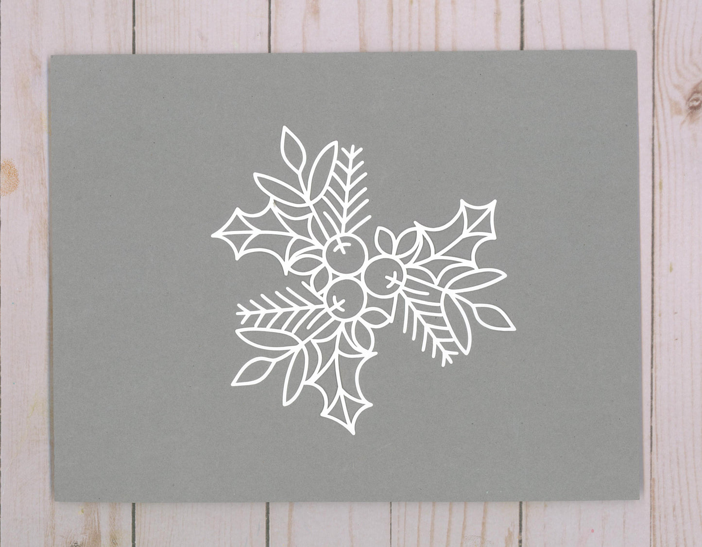 "Holly Sprig" Cardstock Cut