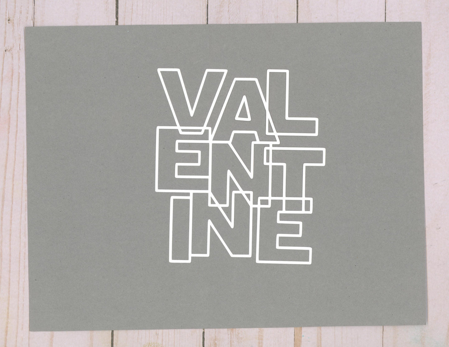 "Valentine" Cardstock Cut