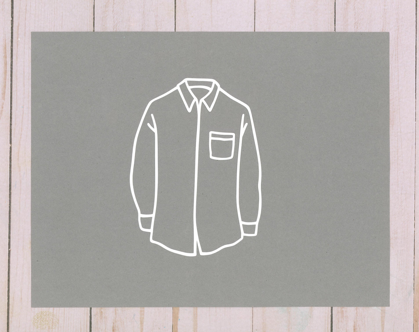 Button Up Shirt Cardstock Cut