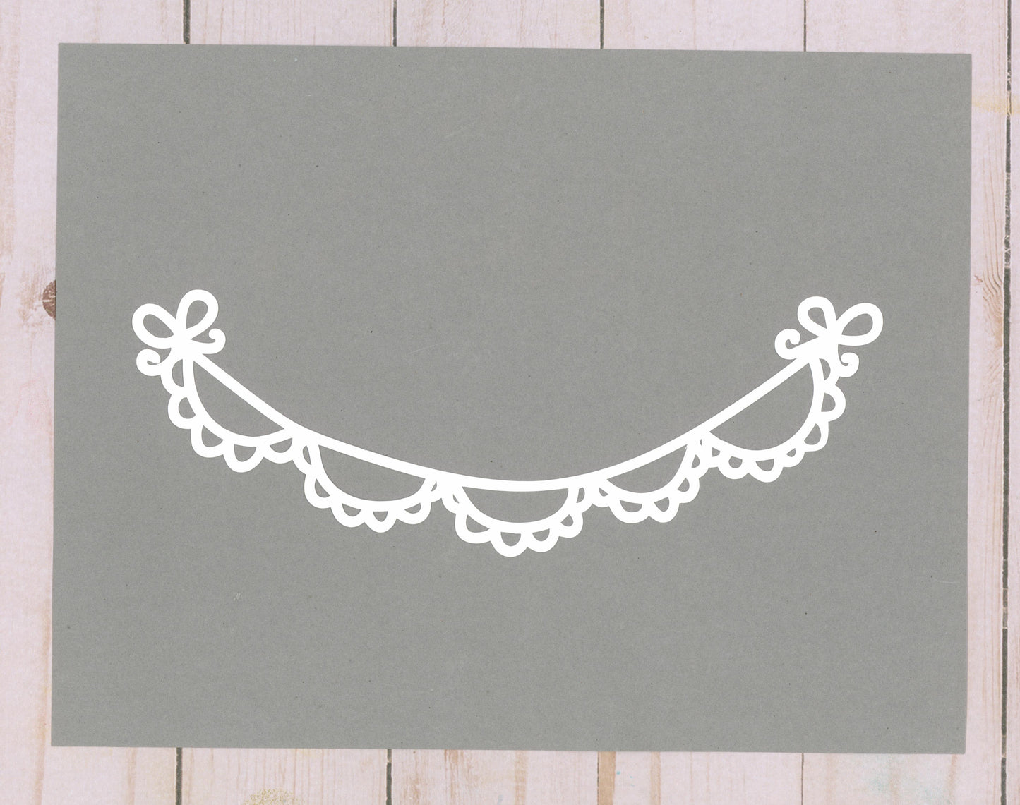 "Scalloped Banner" Cardstock Cut