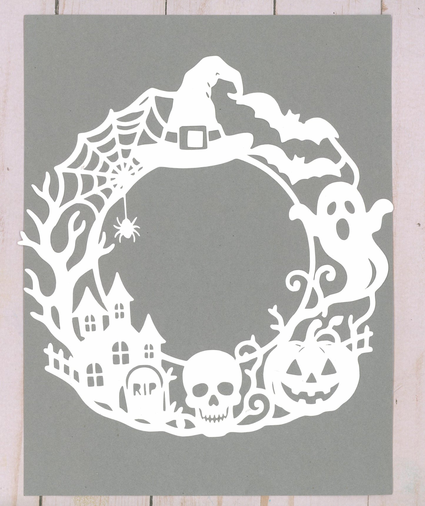 Halloween Wreath Cardstock Cut