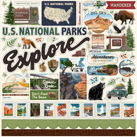 "National Parks" Sticker Sheet