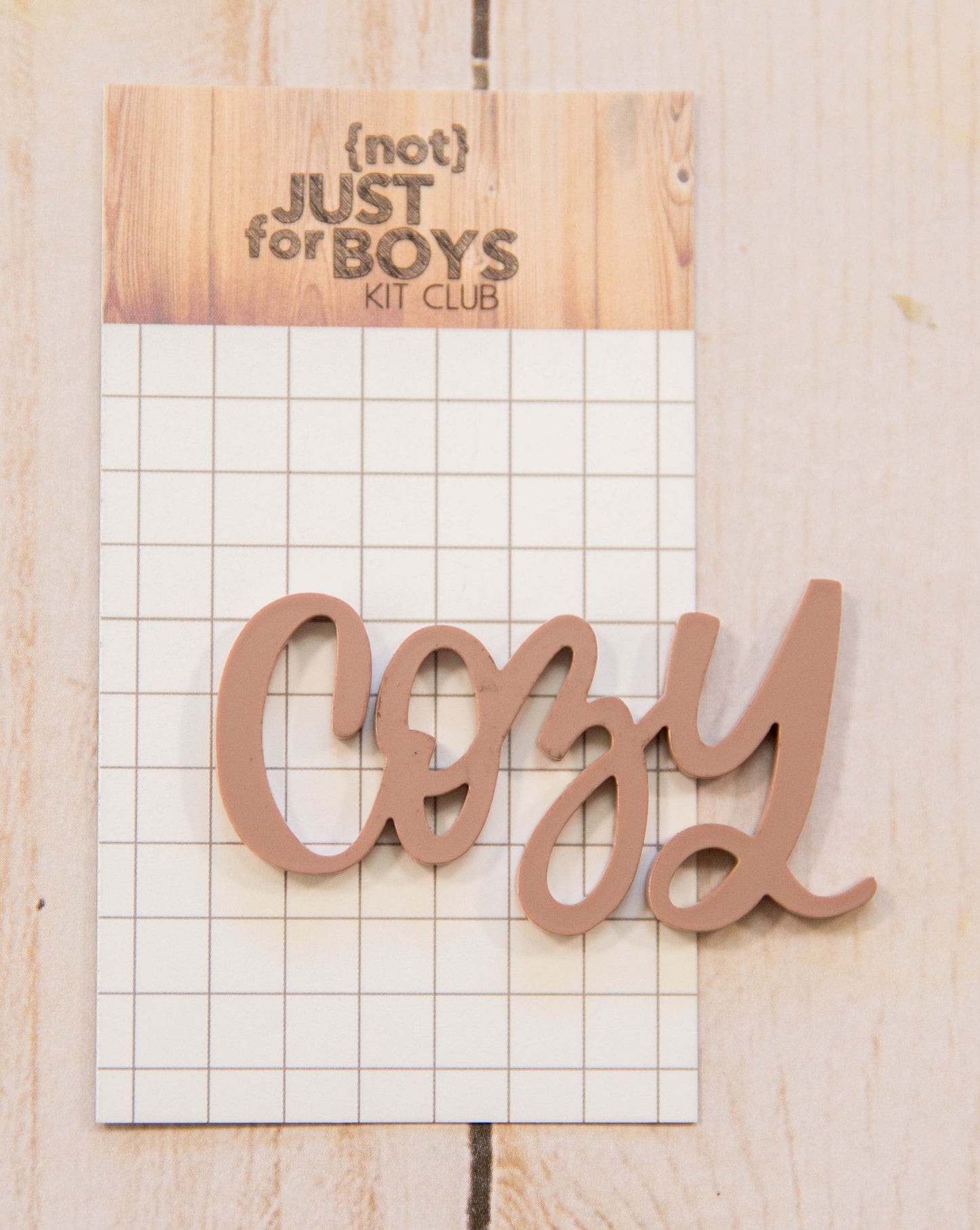 "Cozy" Acrylic Embellishment--JUST RESTOCKED!