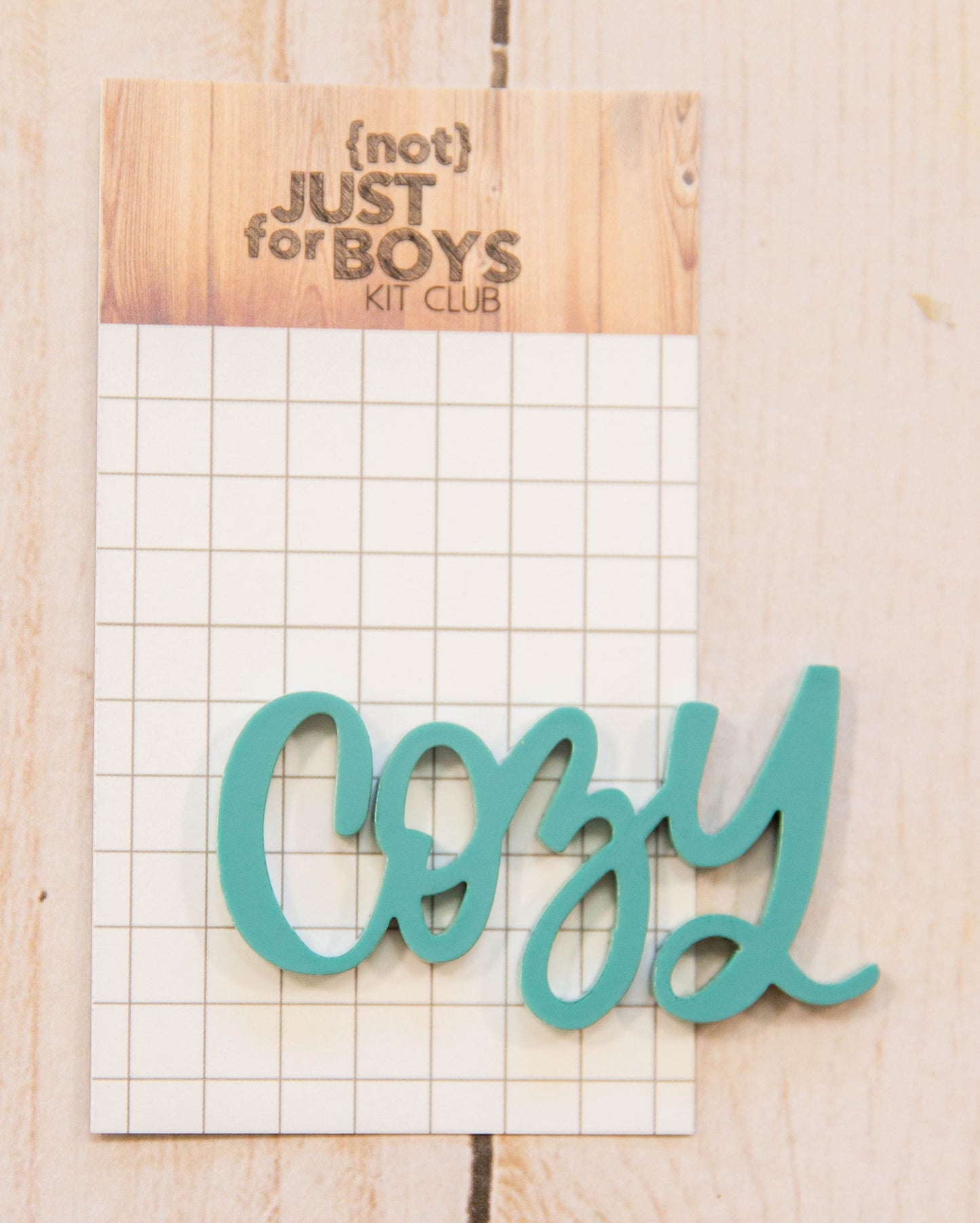 "Cozy" Acrylic Embellishment