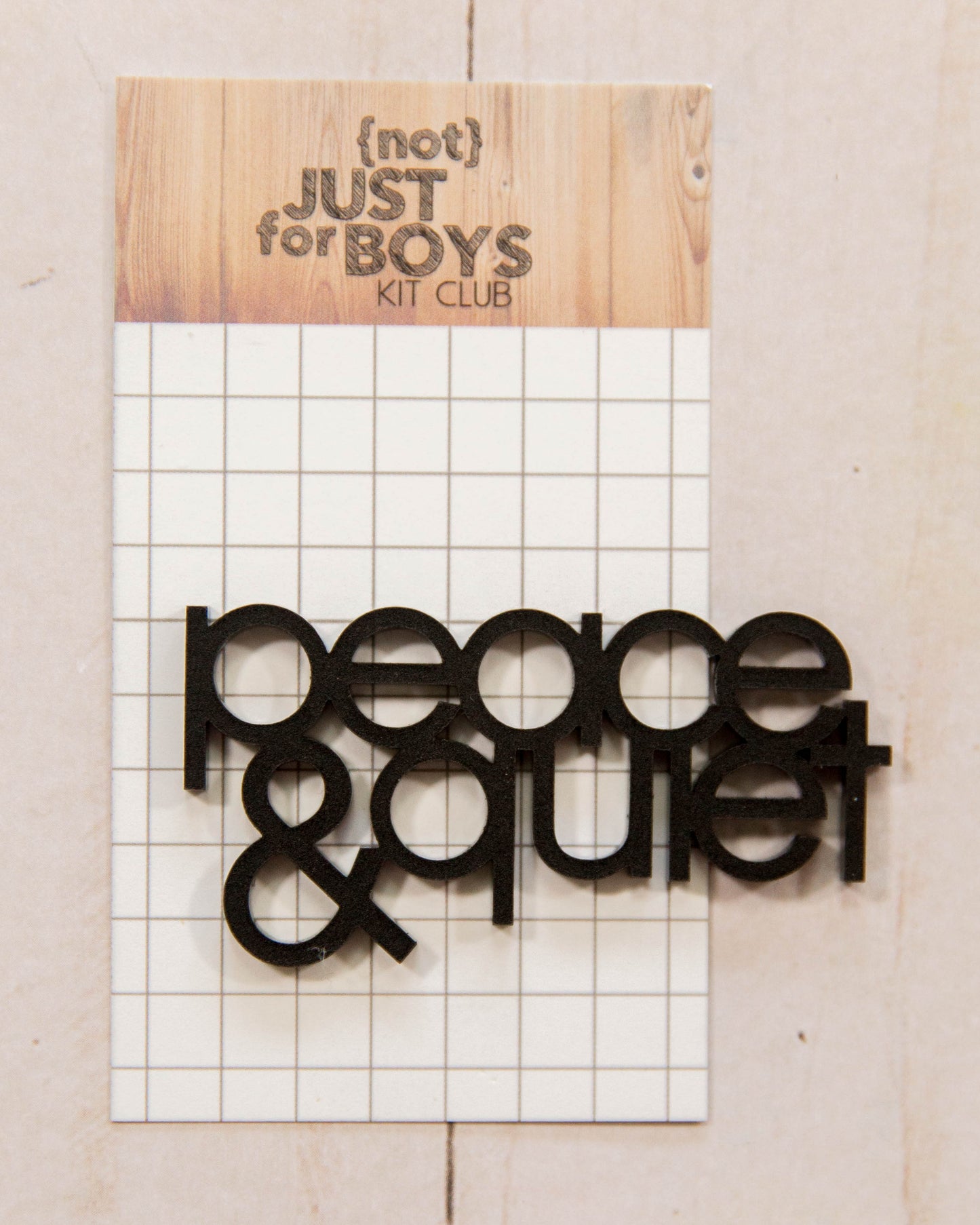 "Peace & Quiet" Acrylic Embellishments