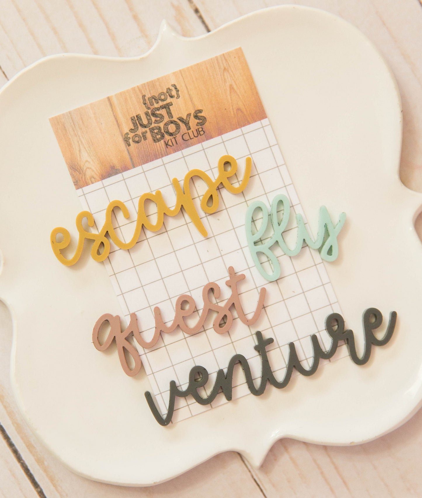 "Venture, Fly, Quest, Escape" Word Quad