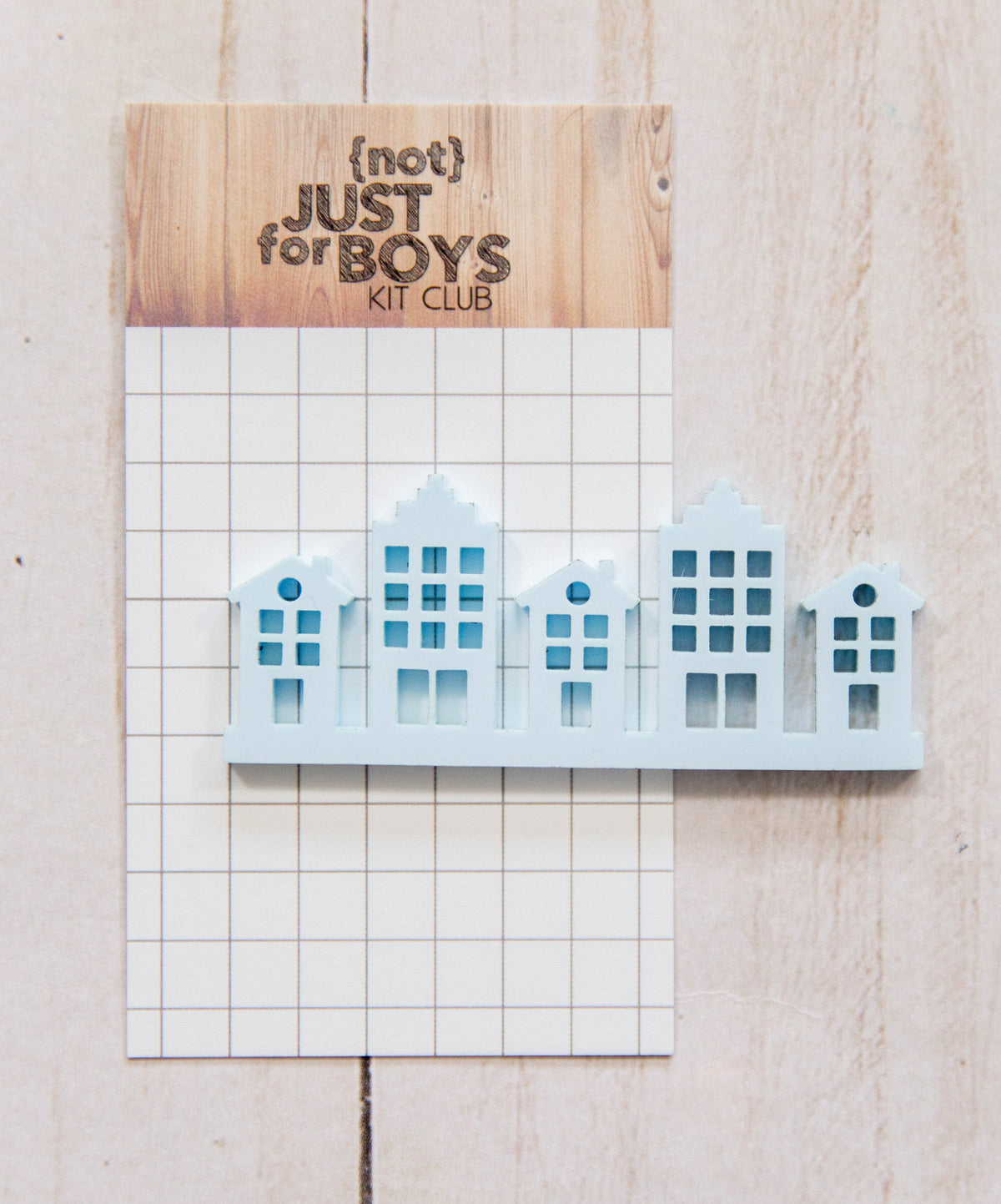 Row of Houses Acrylic Embellishment