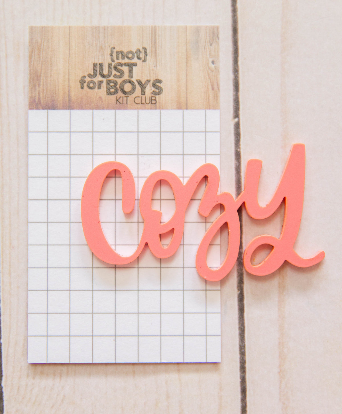 "Cozy" Word Acrylic Embellishment