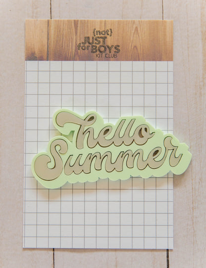"Hello Summer" Acrylic Embellishment