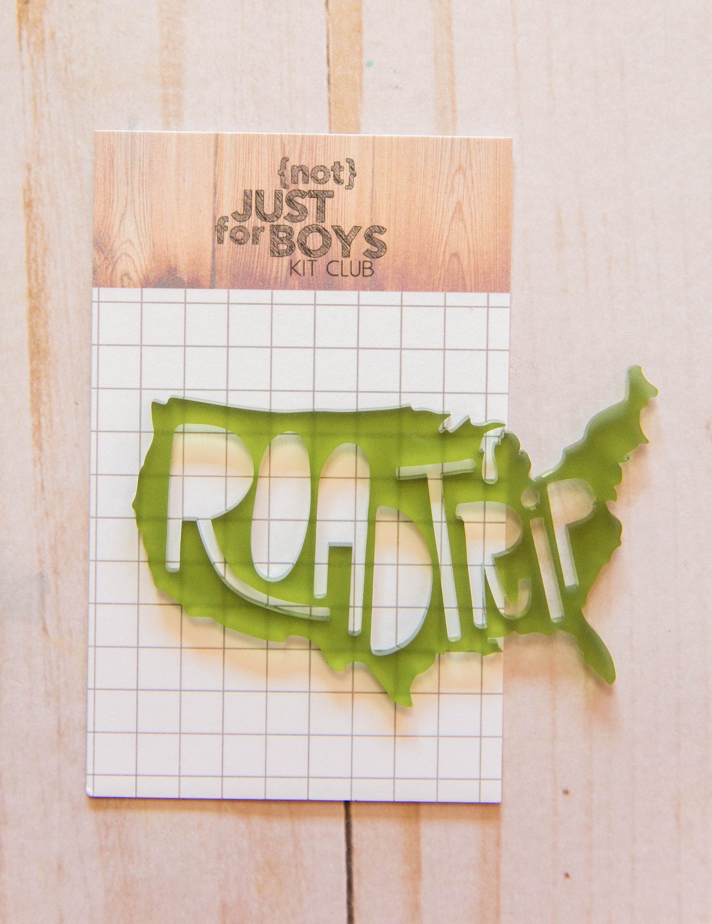 “Road Trip" Map Acrylic Embellishment