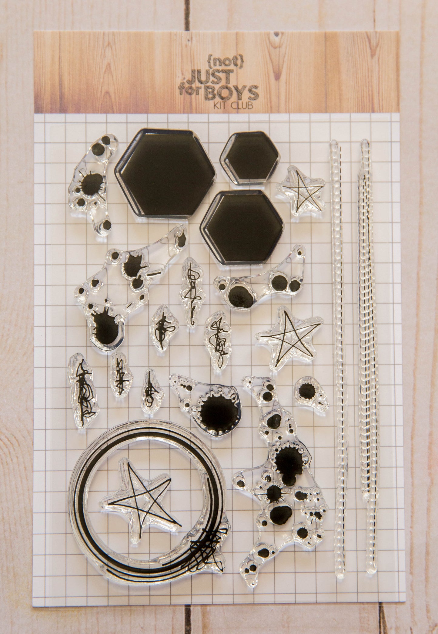 "Scribbles, Splatters, & Stitches" 4x6 Stamp Set