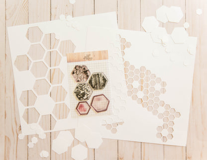 "Hexagon Texture" NJFB Stamp Coordinating Digital Cut Files