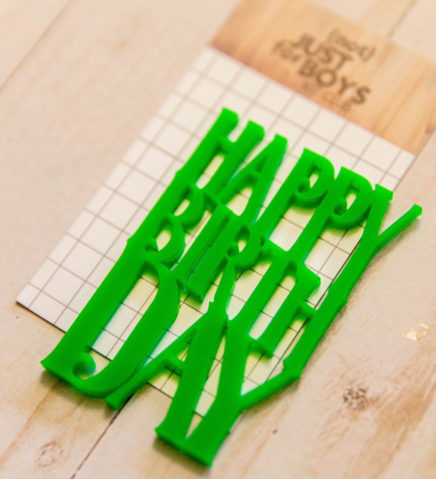"Happy Birthday" Acrylic Embellishment