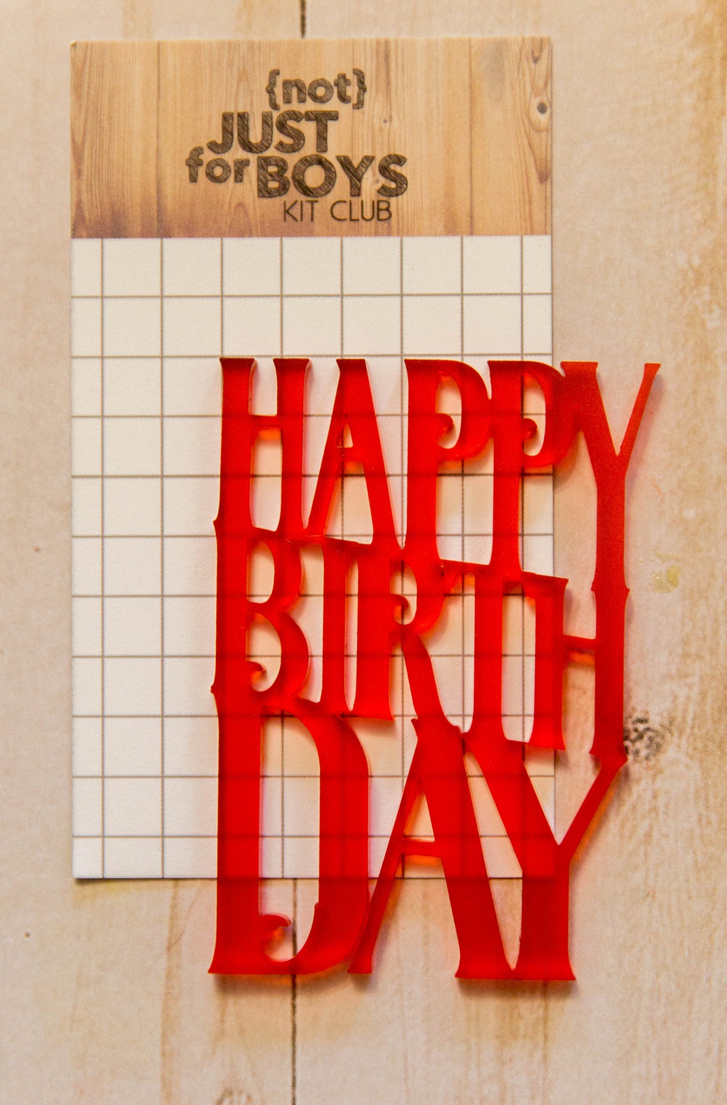 "Happy Birthday" Acrylic Embellishment