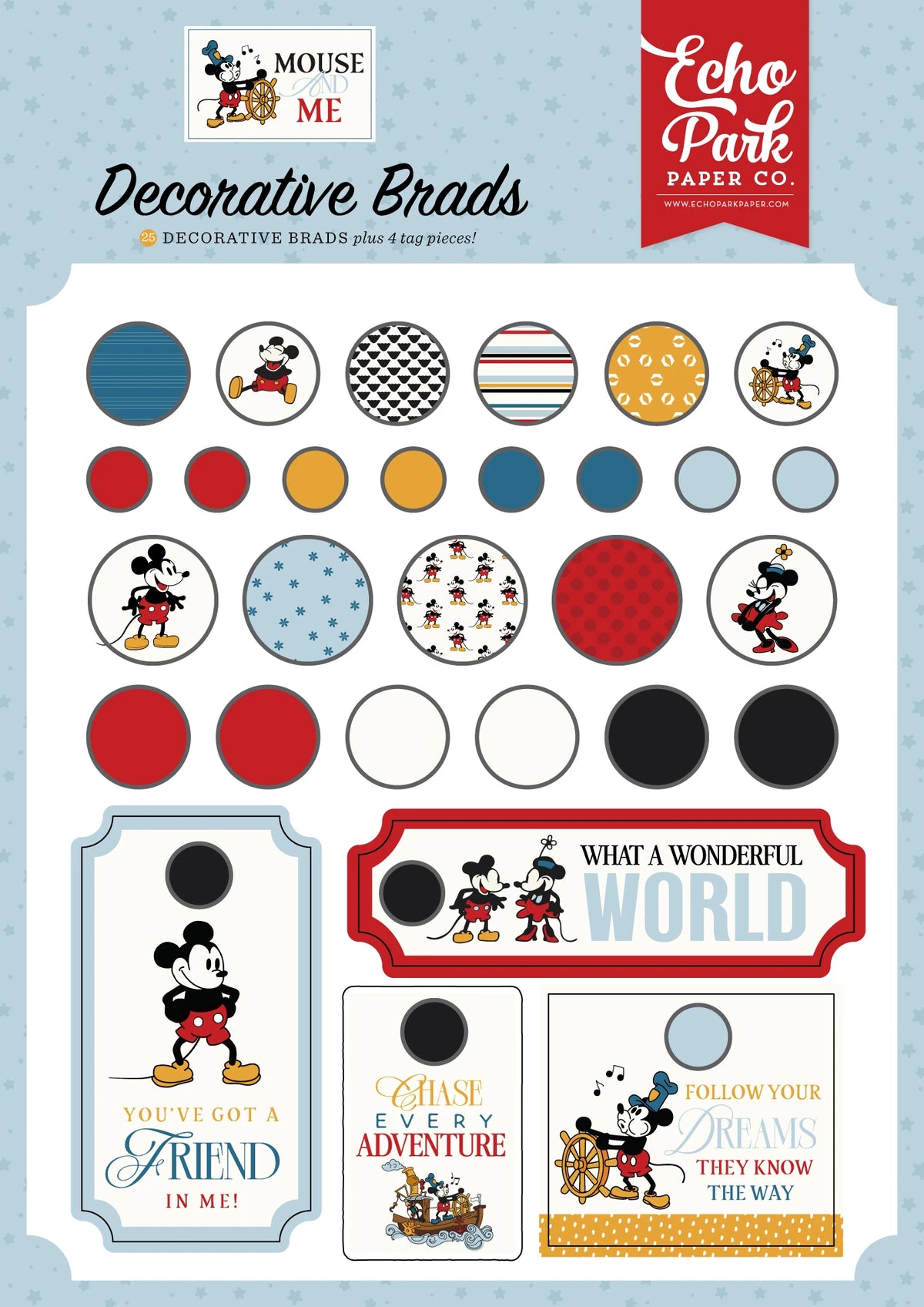 "Mouse & Me" Decorative Brads