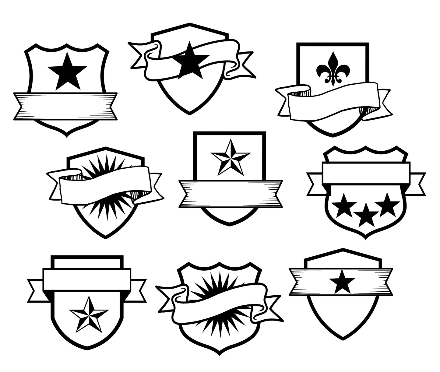 "NJFB Badges" 4x6 Stamp Set