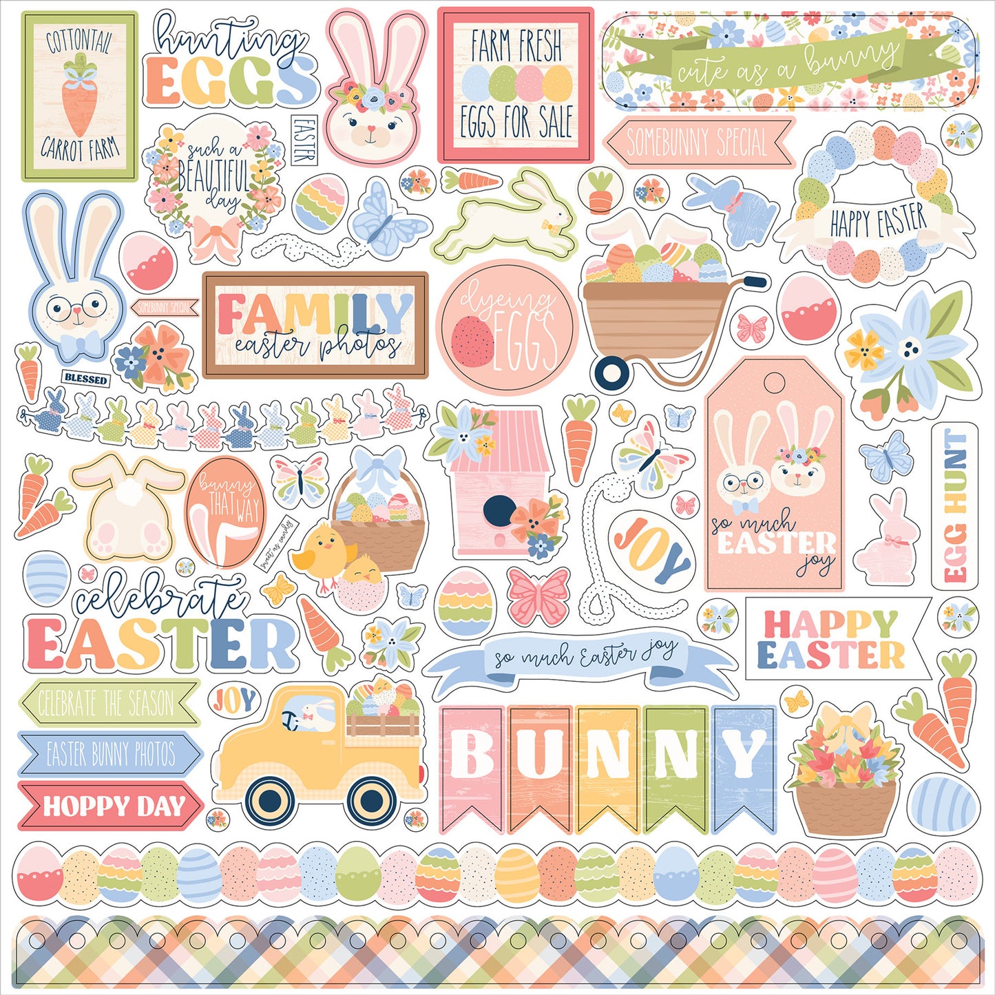 "Bunnies & Baskets" Sticker Sheet