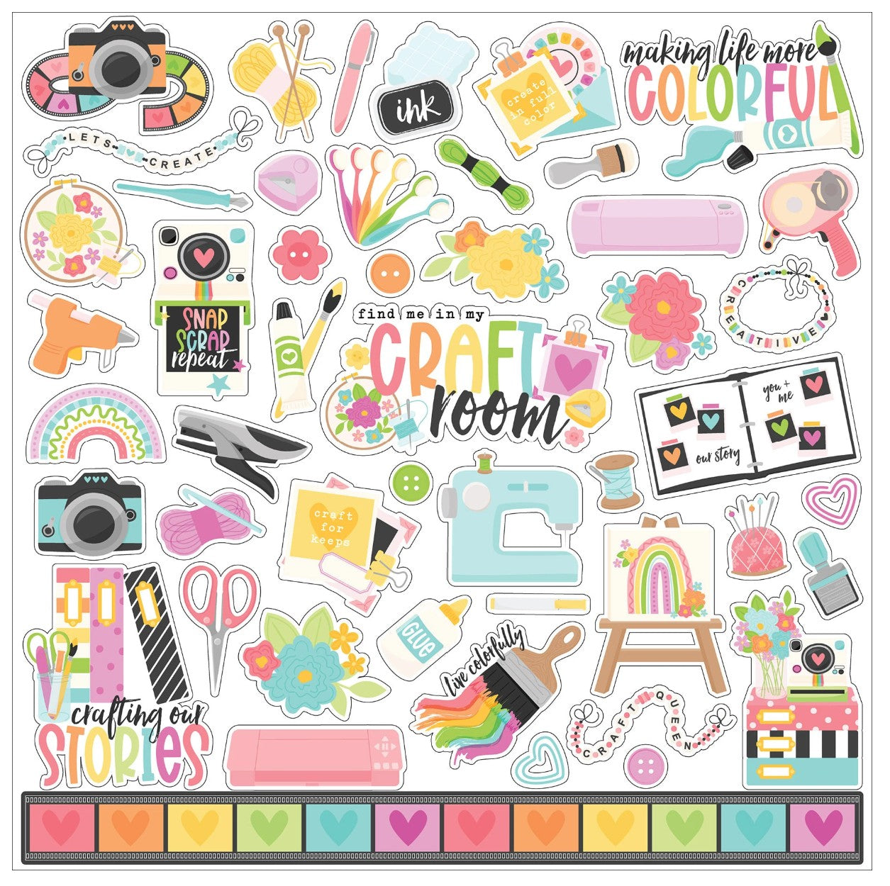 "Craft Room" Sticker Sheet