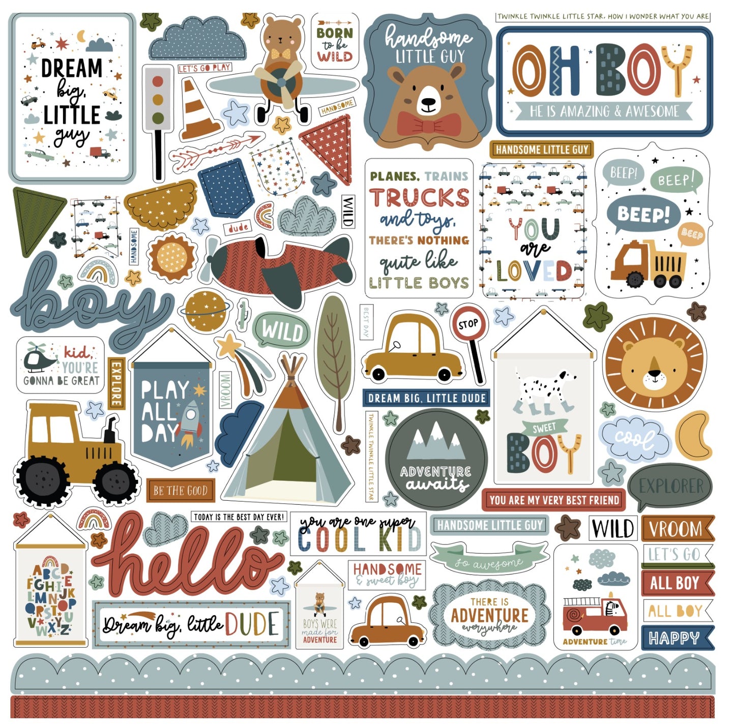 "Dream Big Little Boy" Sticker Sheet