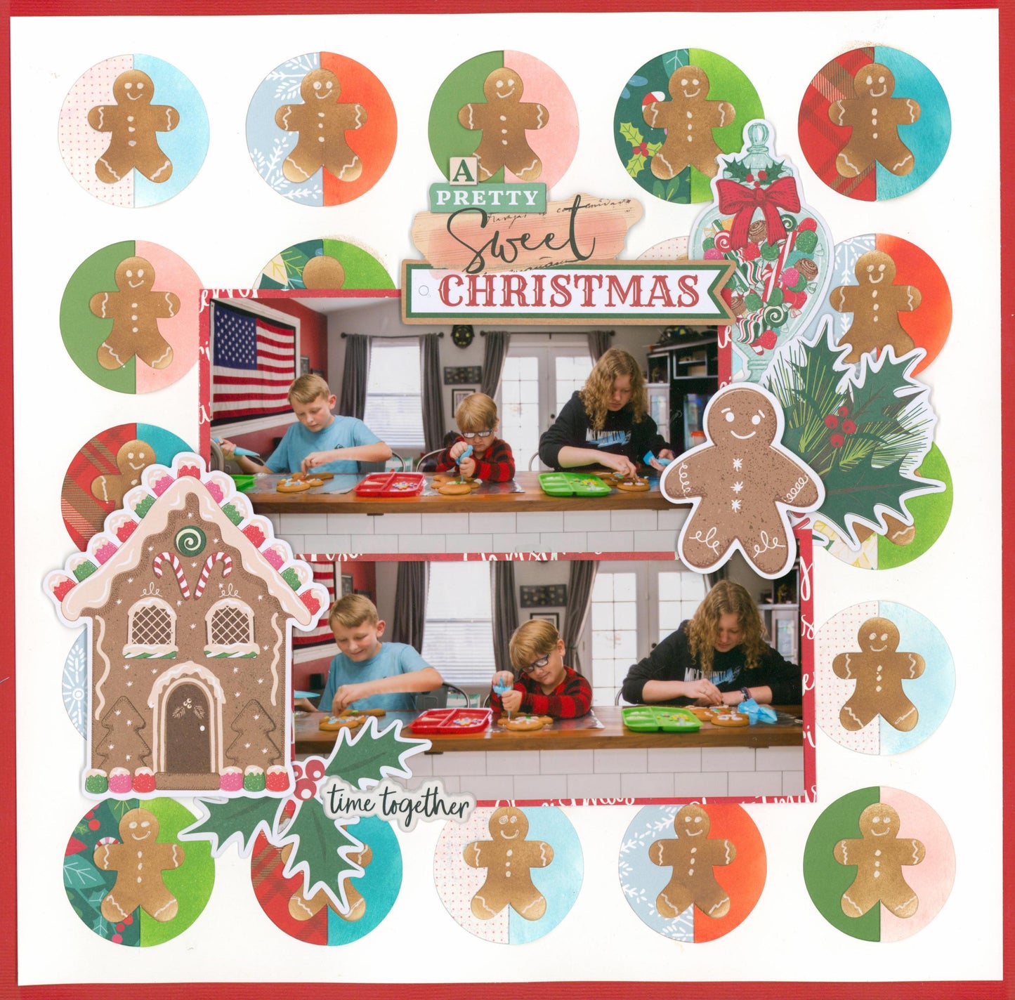 "Gingerbread Man Background” Cardstock Cut