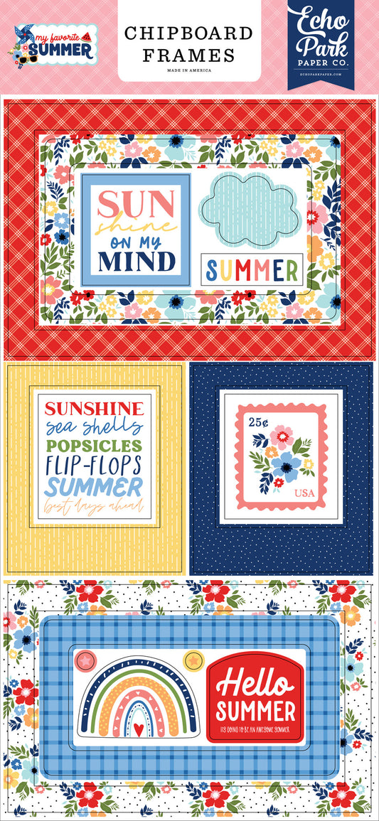 "My Favorite Summer" Chipboard Frames