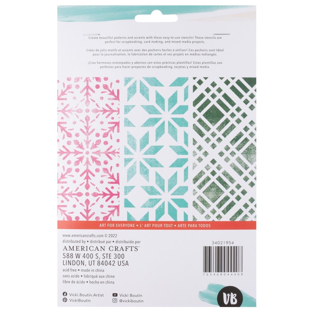 "Peppermint Kisses" Stencil-3 Pack