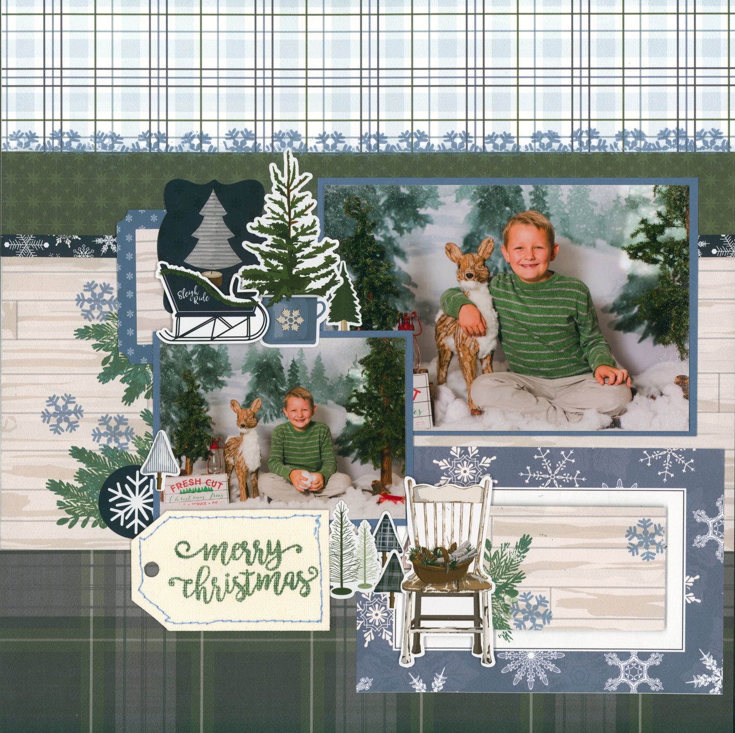 "Blue Christmas" Page Kit by Meridy Twilling