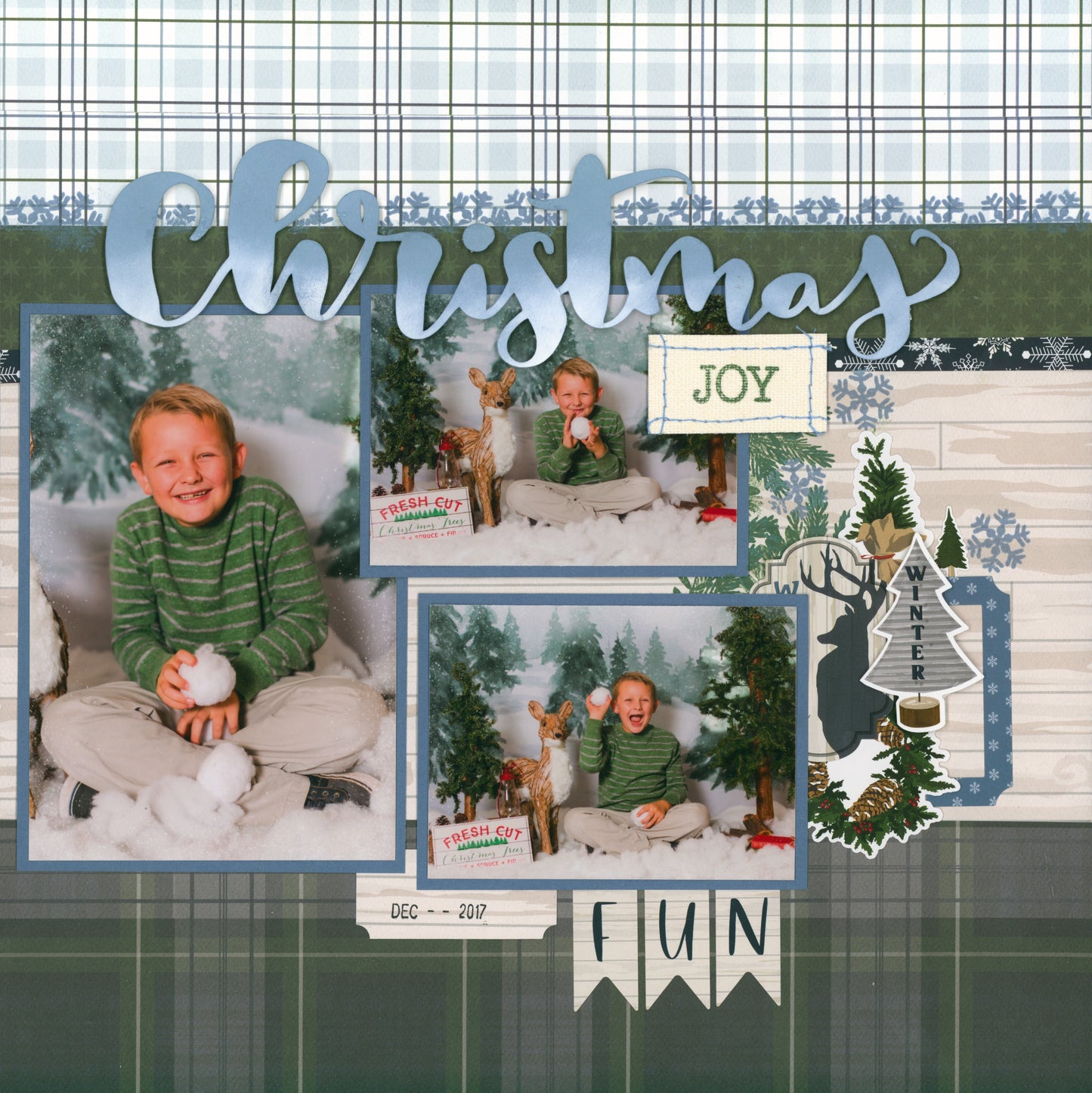 "Blue Christmas" Page Kit by Meridy Twilling