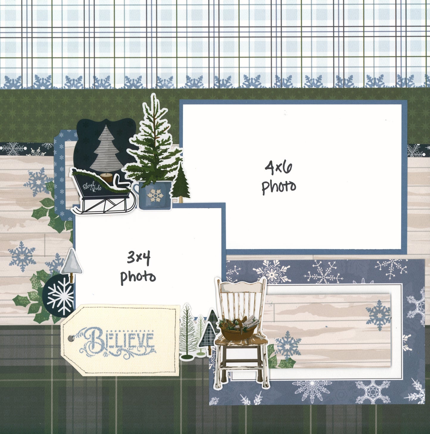 "Blue Christmas" Page Kit by Meridy Twilling