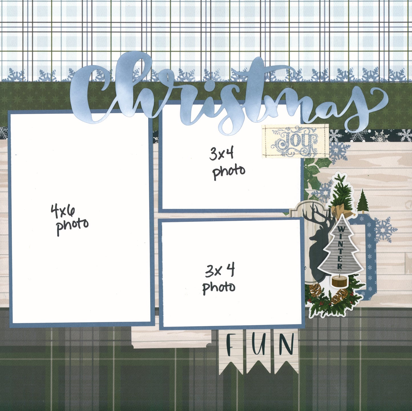 "Blue Christmas" Page Kit by Meridy Twilling