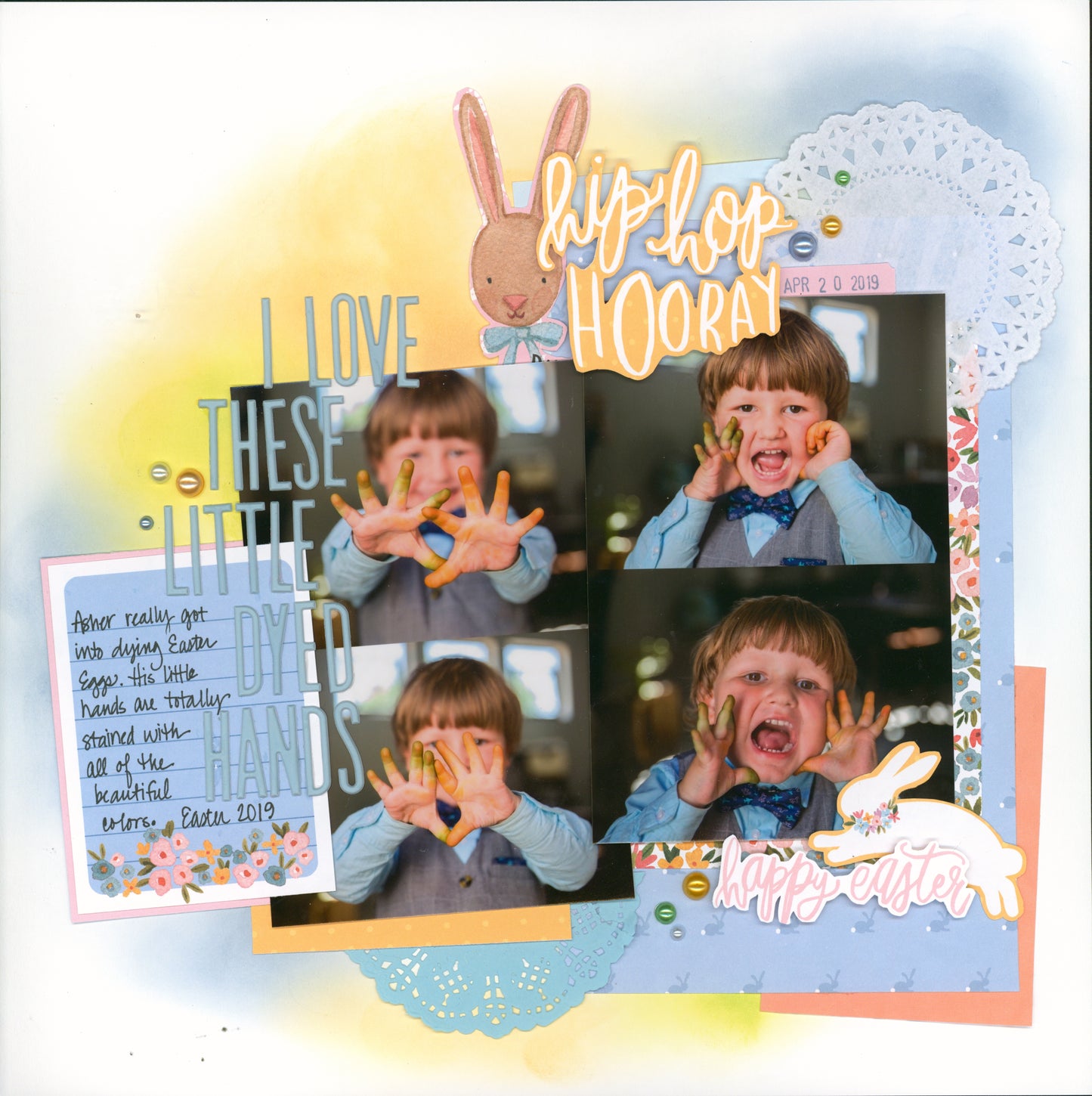 "Hippity Hoppity" Page Kit by Meridy Twilling