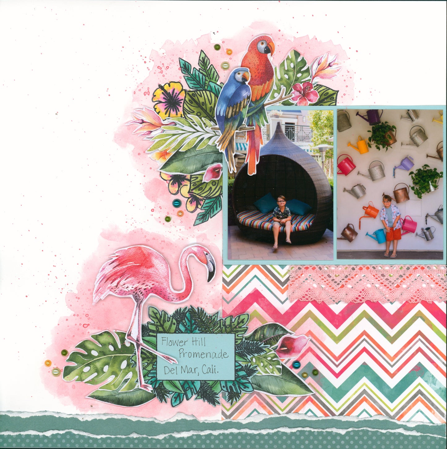 "Tropical Vibes" Page Kit by Meridy Twilling