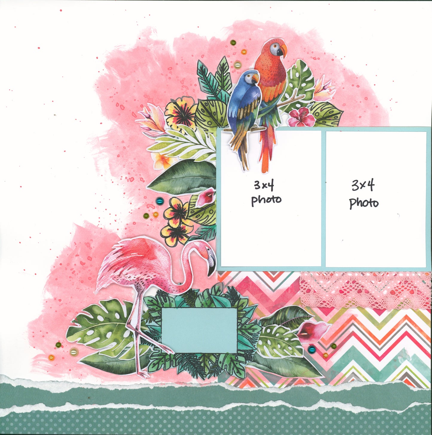 "Tropical Vibes" Page Kit by Meridy Twilling