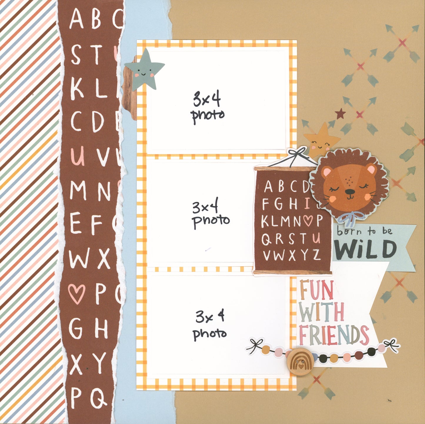 "Wild Child" Page Kit by Meridy Twilling