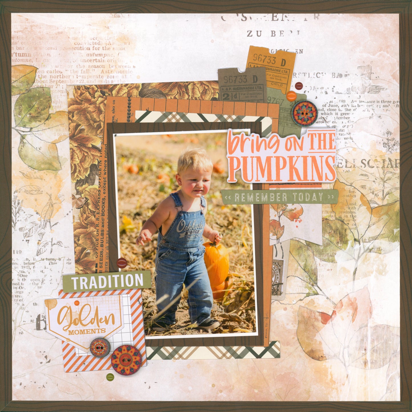 "Auburn Autumn Days" Page Kit by Meridy Twilling