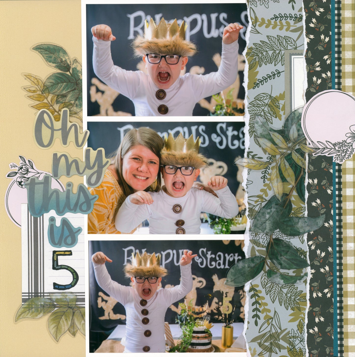"Aquamarine Autumn Days" Page Kit by Meridy Twilling