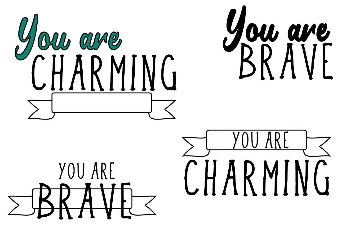 "Charming" 3 x 4 Stamp Set