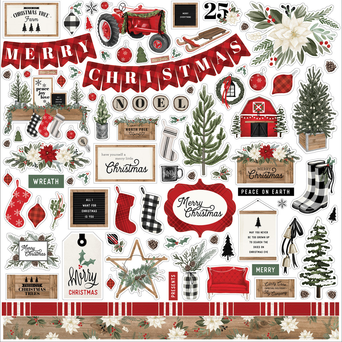 Farmhouse Christmas Sticker Sheet – {Not} Just for Boys Kit Club